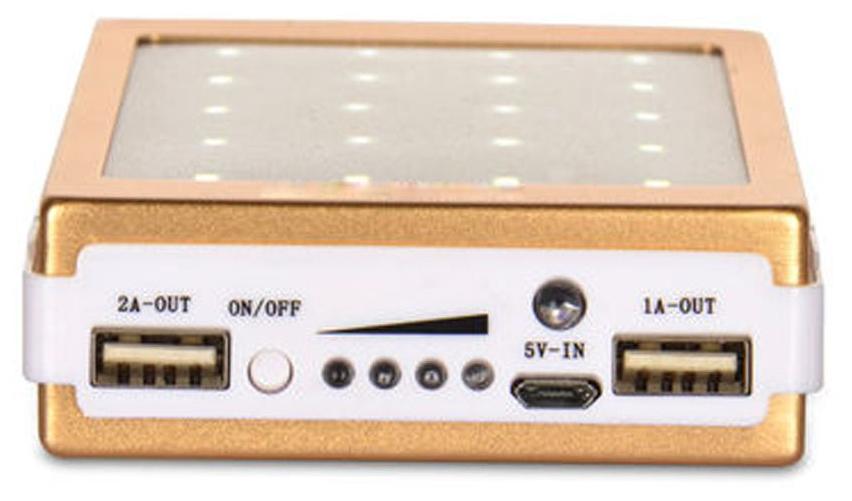 APG Power Bank Solar 20 LED 10000 mah Golden