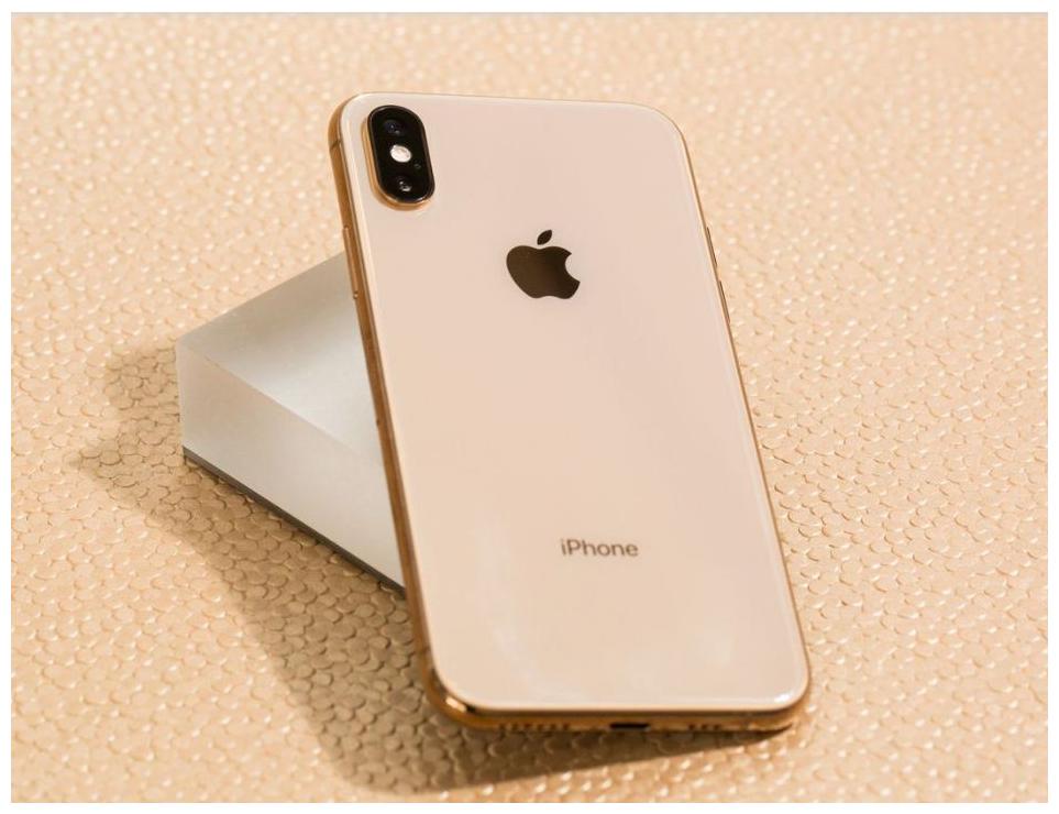 

Apple iPhone Xs Max (Imask) Brand New Gorgeous Mirror Look Apple Logo Slim Fit Back Cover for iPhone Xs Max (Gold)