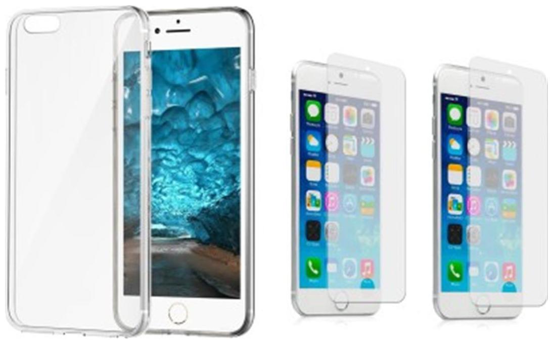 

Apple iphone 6plus Transparent back cover with 2tempered glass
