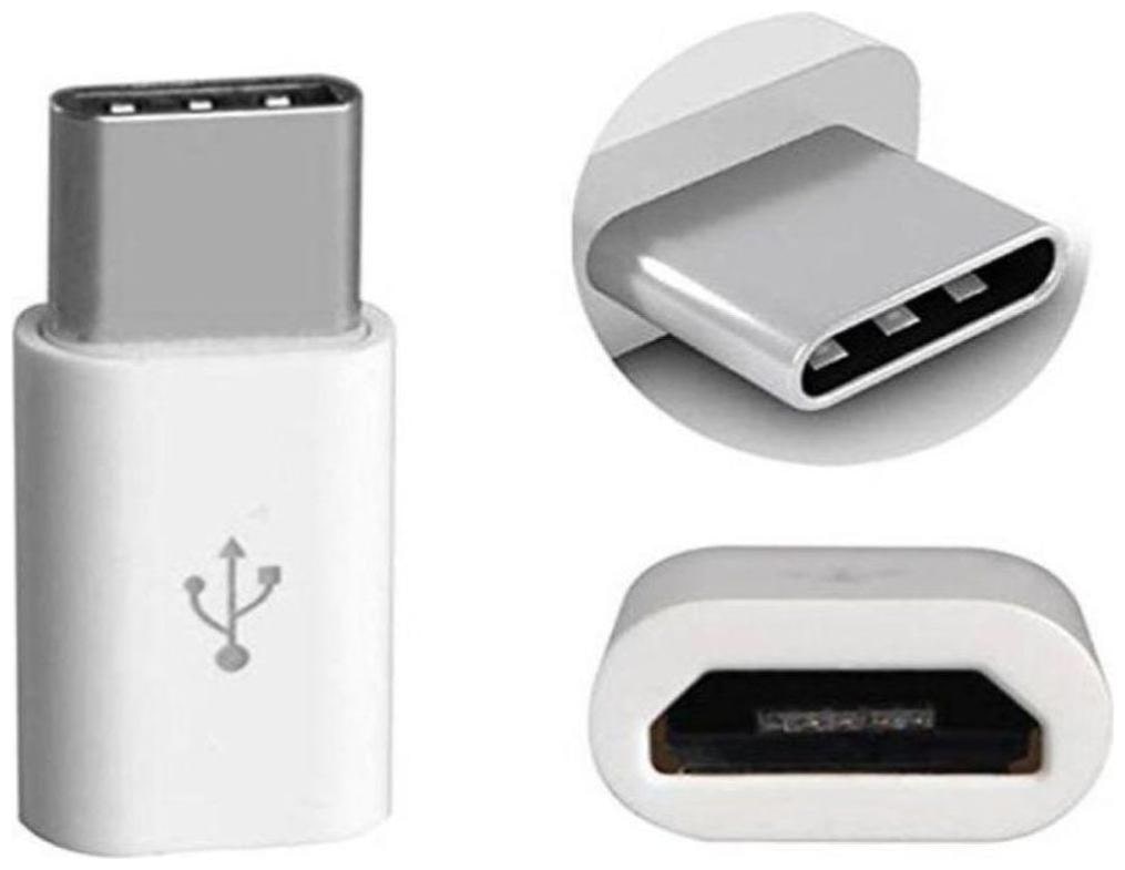 

Appreciate Micro 3 1 USB to Type C Charging and Data Transfer OTG Adapter (White)