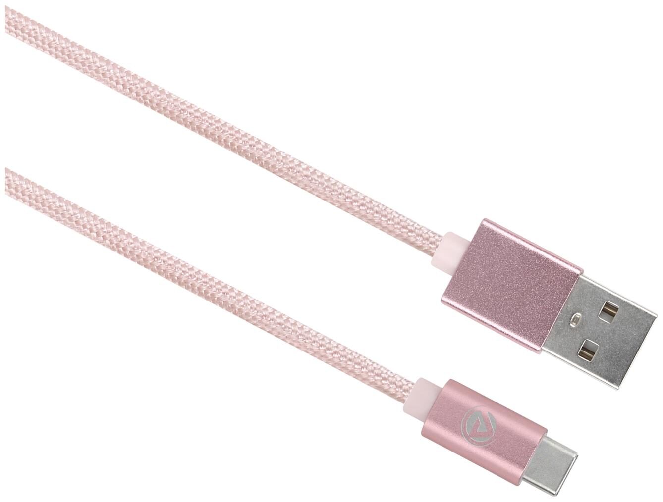 

ARU Data Charging Type-C Cable ( 1 mtr Pink )