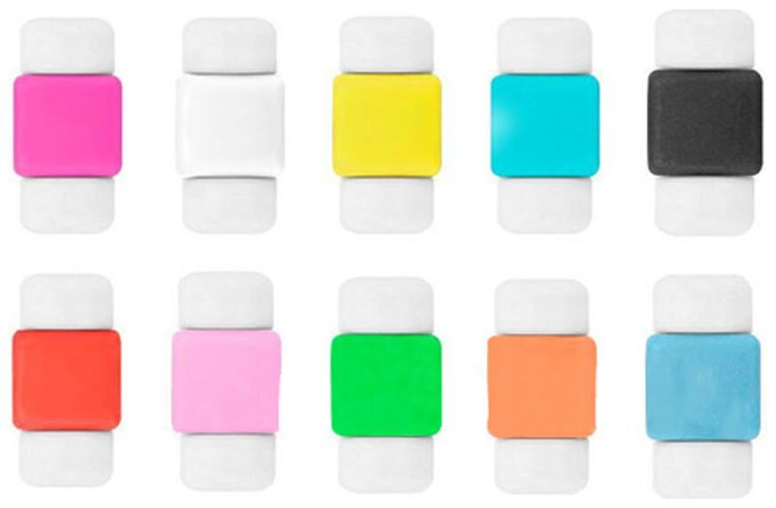 

Aryshaa iPhone Cable Protector Saver for Apple iPhone iPad Lightning USB Data Charging Cable Assorted Colours (10 Pieces)
