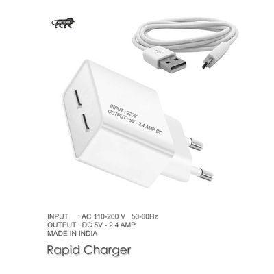 

Asus Supported Wall Charger Travel Charger Mobile Charger Dual Port USB Adapter With Micro USB Cable By TBZ Smart And Fast Charging 2 4 AMP