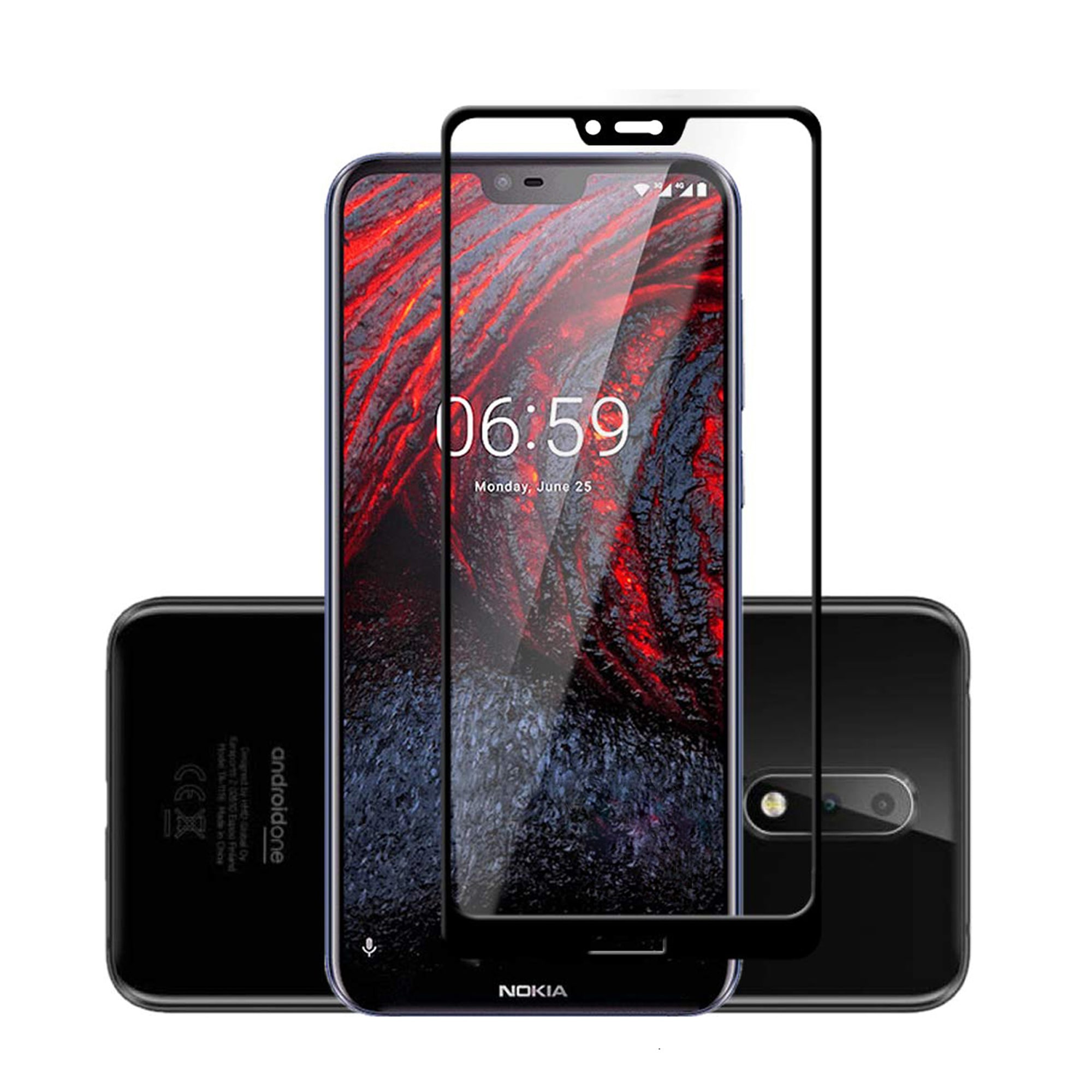 AVI Edge To Edge Tempered Glass For Nokia 6.1 Plus Pack of 3