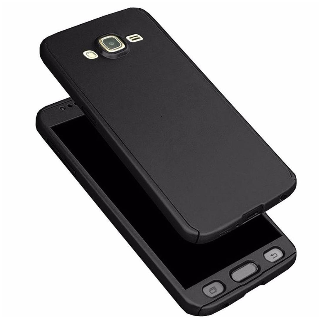 

Avzax 360 Degree Sleek Rubberised Matte Hard Case Back Cover With Tempered Glass Screen Protector for Samsung Galaxy J5 (2016) SM-J510 - BLACK