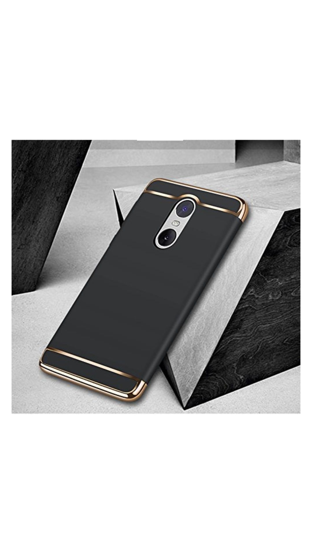 Avzax 3in1 Dual Hybrid Ultra Thin Hard Back Shock Absorber Case Cover for Xiaomi Redmi Note 4 Black by Avzax