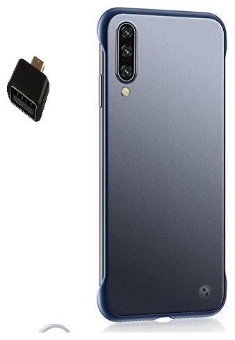 

Backlund Framless Case Cover for Samsung Galaxy A50S Shock Proof Ultra Slim Frameless Design Complete Protection Hybrid Bumper Hard Back Case Cover Designed for Samsung A50S (Blue) (OTG Adapter)