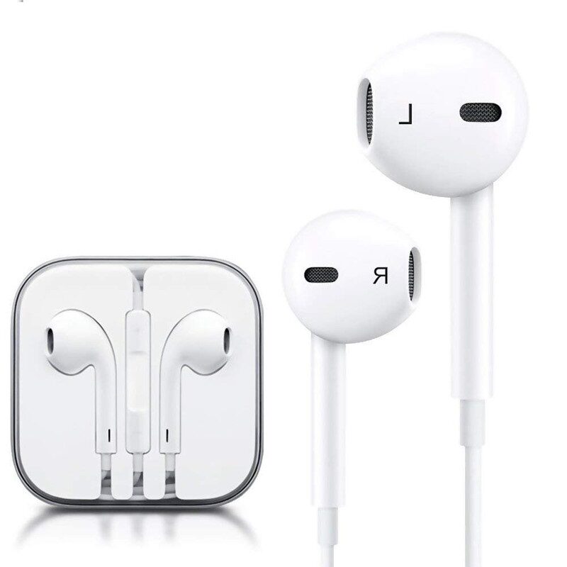 

AZANIA COMBO OF 2 APPIE SHAPE EARPHONE In-Ear Wired Headphone ( White )
