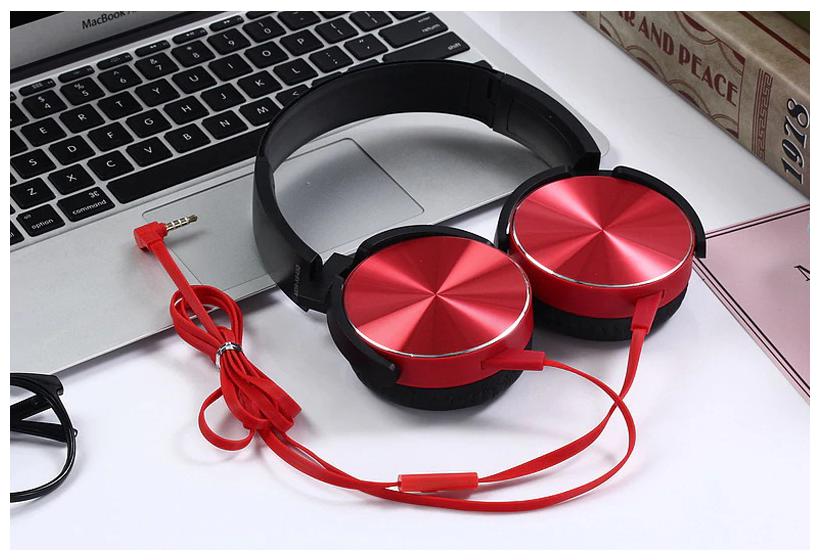 

AZANIA EXTRA BASS 0 1 On-Ear Wired Headphone ( Red )