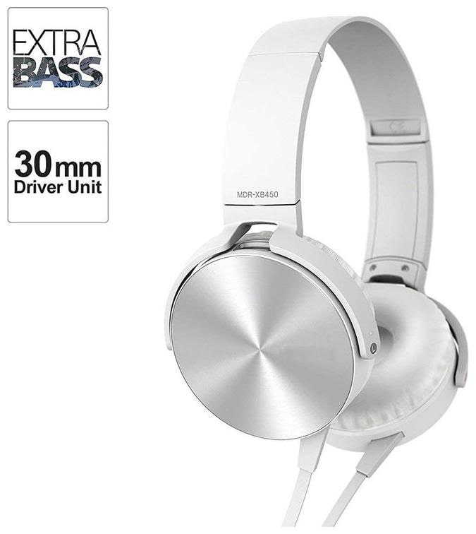 

AZANIA EXTRA BASS 0 1 On-Ear Wired Headphone ( White )