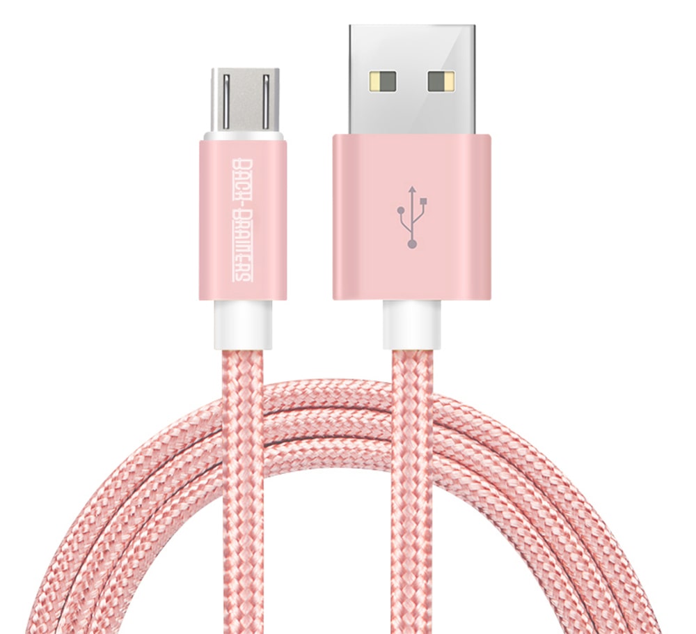 

Back Brainers Data Charging Micro USB Cable ( 1 m Rose Gold )