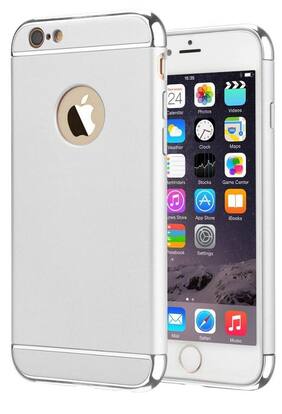 Back Cover for Apple iPhone 6s Plus Silver Chrome, Plastic