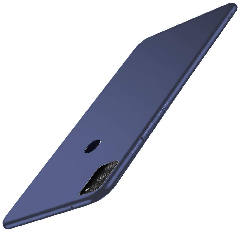 

ACCESORIES LEGACY Silicone Back Cover Hard Back Cover For Samsung Galaxy M21 ( Blue )