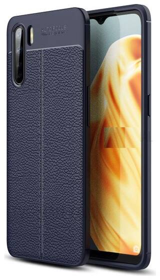 Buy Backlund Case Covers For Oppo F15 Shockproof Leather Textured With Camera Protection Flexible Back Cover Case For Oppo F15 Blue Online At Low Prices In India Paytmmall Com
