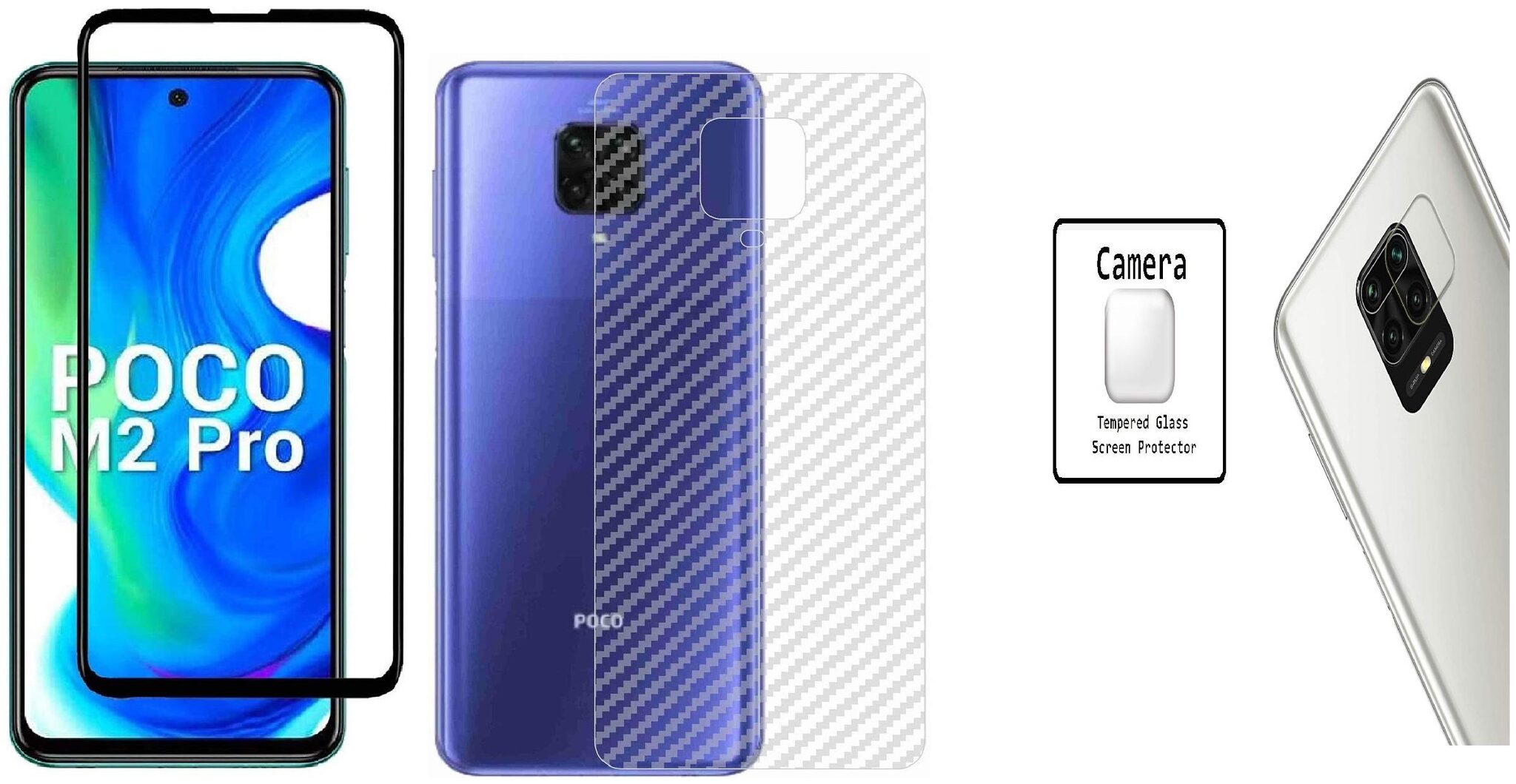 

ACCESORIES LEGACY Front and Back Tempered Glass for Poco M2 Pro Transparent