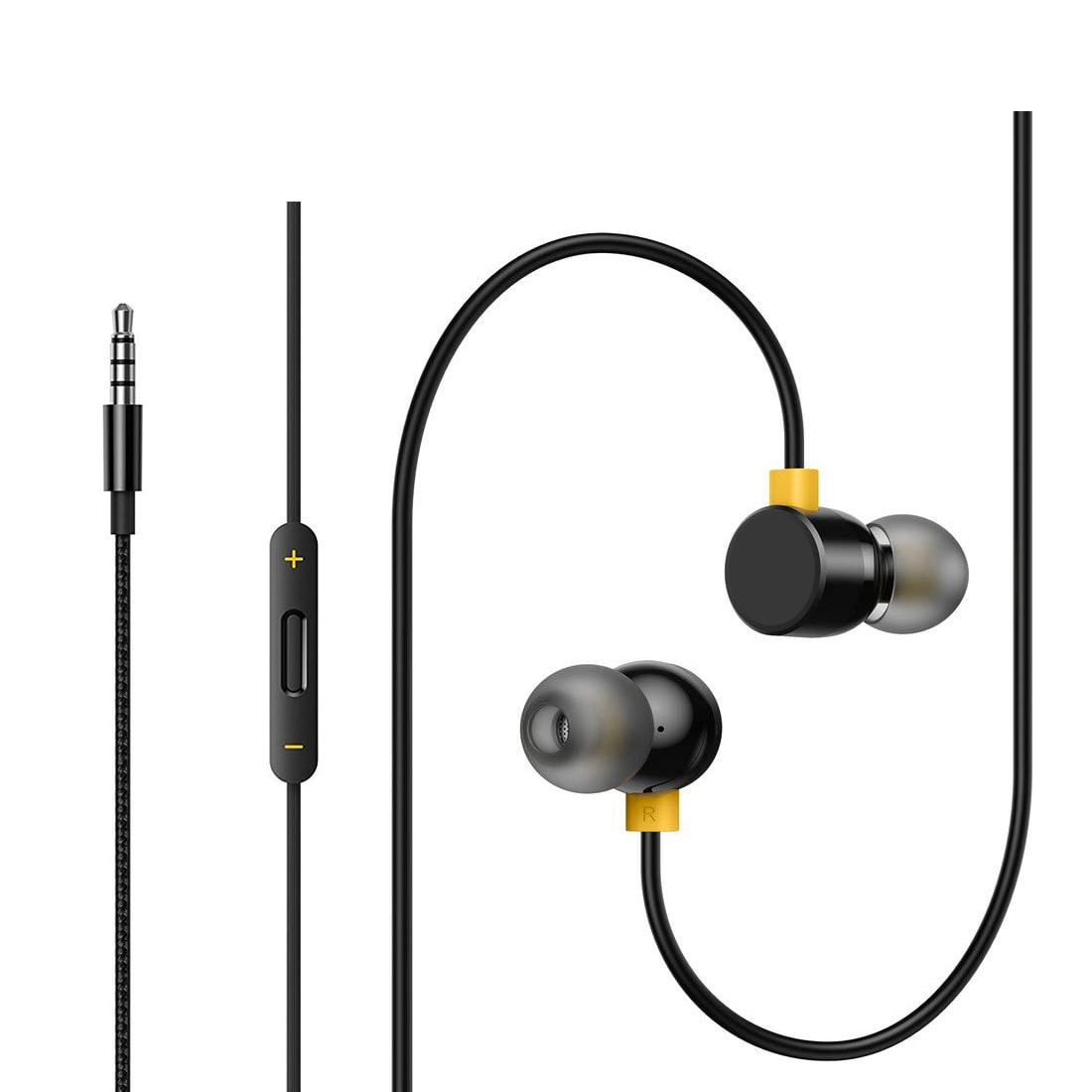 

Beat Buff Genuine ThunderBuds Earphones 3 High Bass real Hits In-Ear Wired Headphone ( Black )