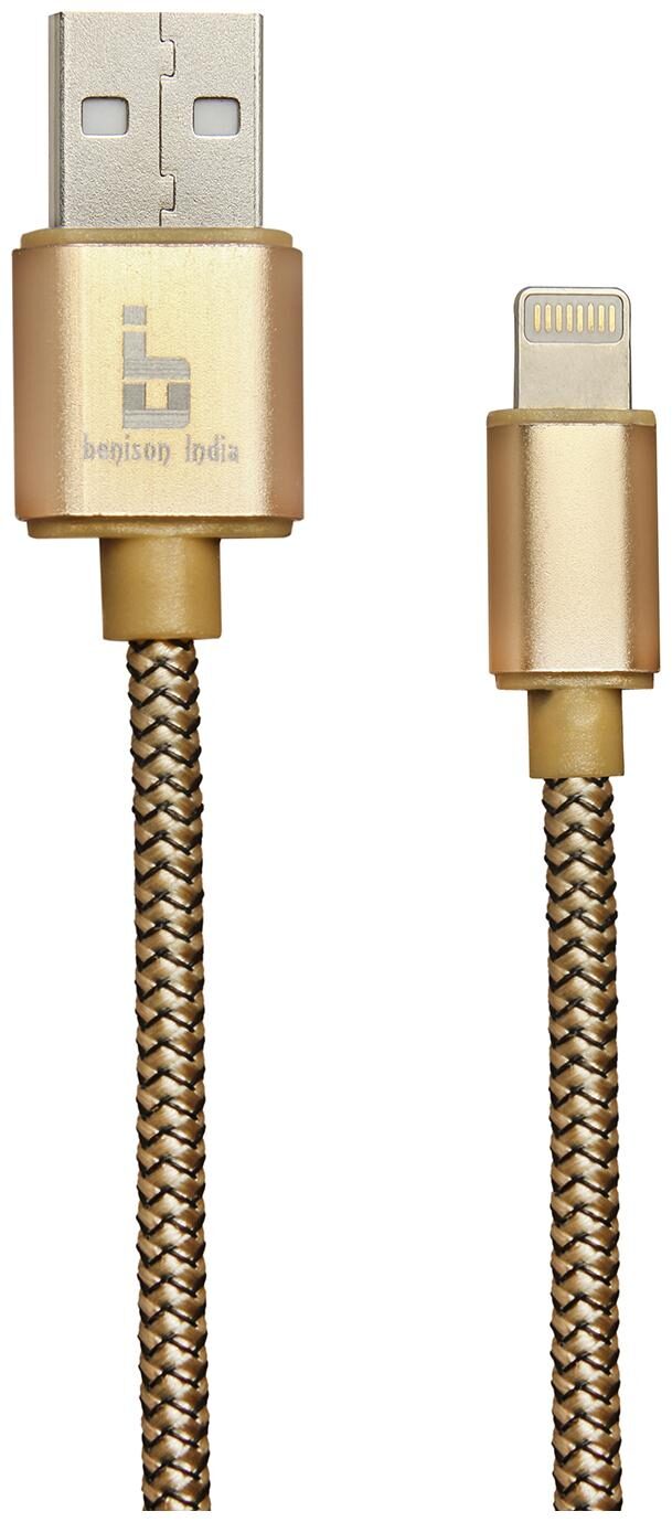 

Benison India BN-DC7 Data Charging 3 in 1 (Lightning Micro USB Type-C) Cable ( 1 5 m Gold )