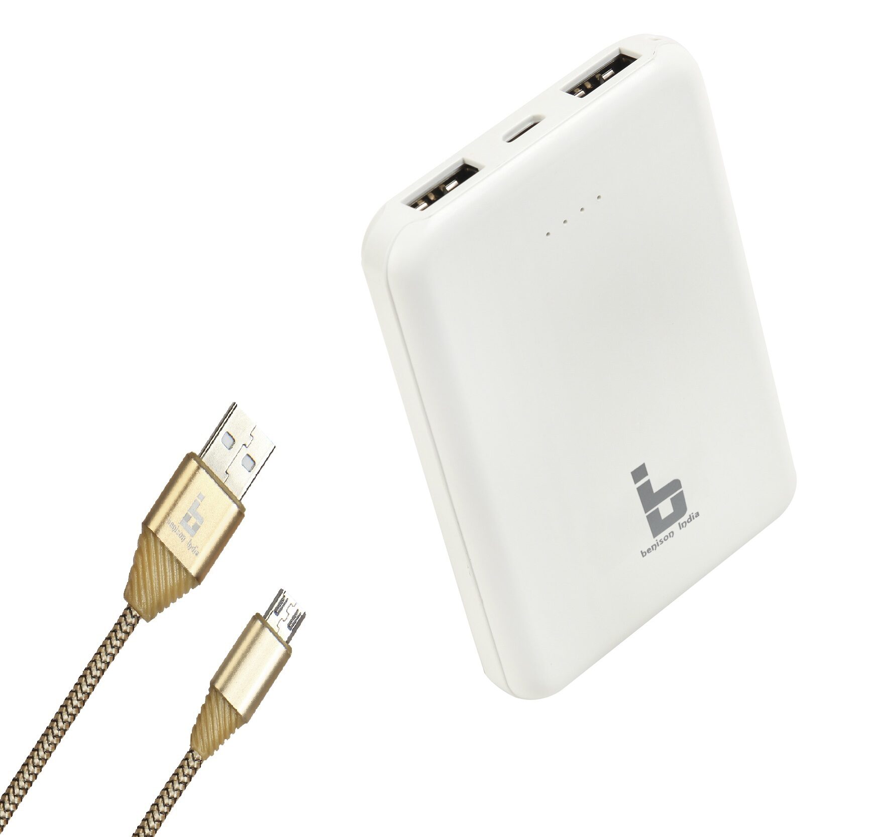 

Benison India BPB33 5000 mAh Slim Fast Charging Power Bank - White