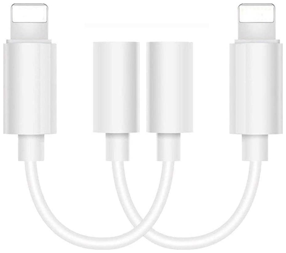 

Bimperial Lightning to 3 5mm Headphone Jack Adapter for for iPhone 11 PRO X XR XS XS Max 8 8 Plus 7 7 Plus iPod iPad Supports Music Control Call Functions-White Pack of 2