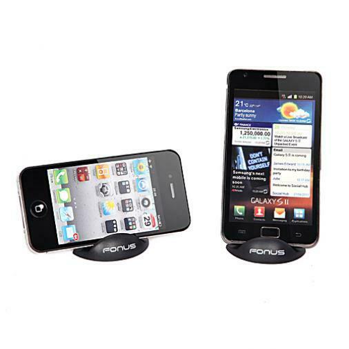 

BLACK COMPACT STAND ADJUSTABLE PORT DESKTOP MINI HOLDER DOCK W7M for SMARTPHONES