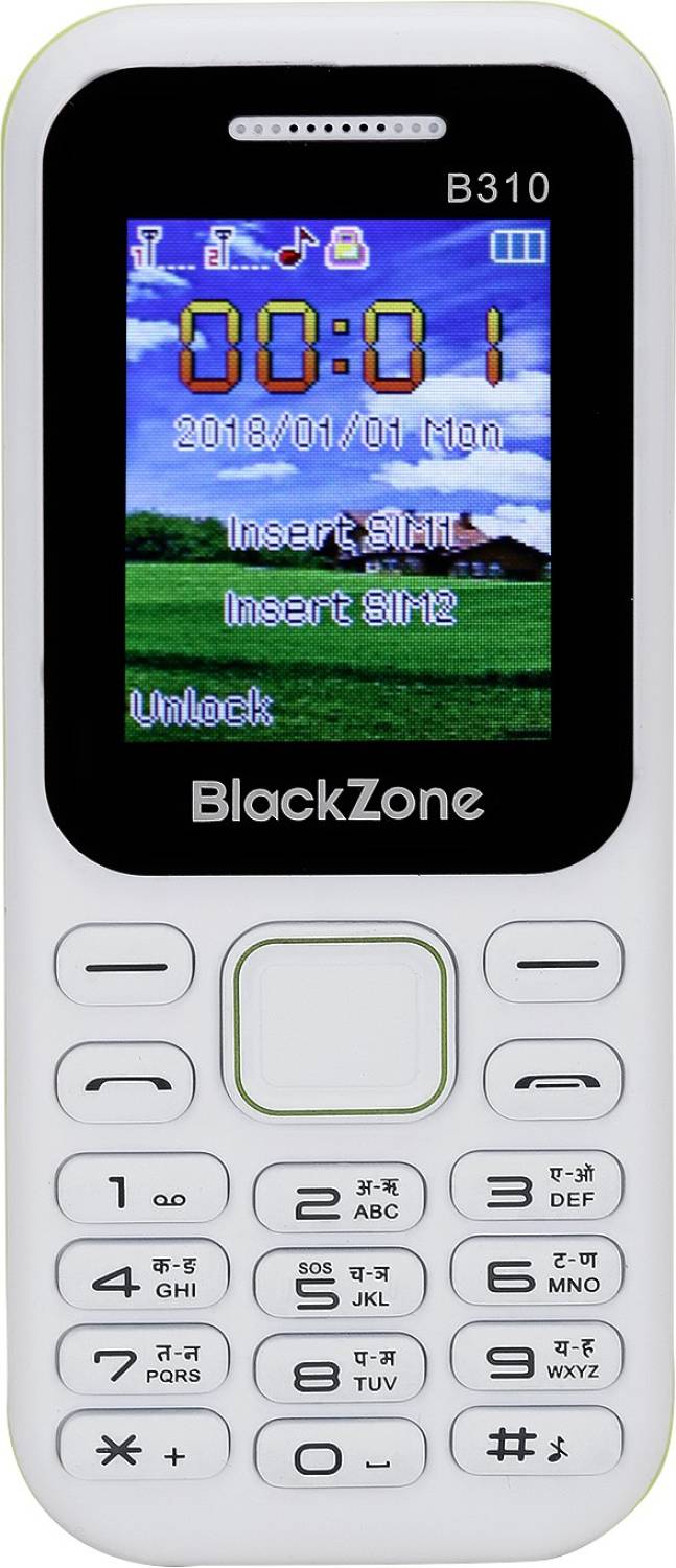 

BlackZone B310 1 8 inch Display features phone (White)