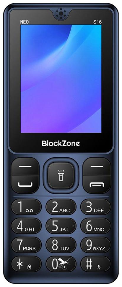 

BlackZone S16 2 4 Display Features phone (BLUE)