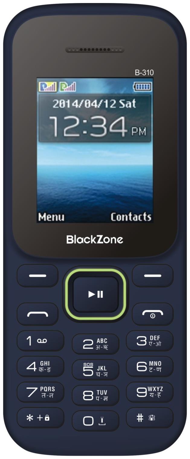 

BlackZone B310 1 8 inch Display features phone (Blue)