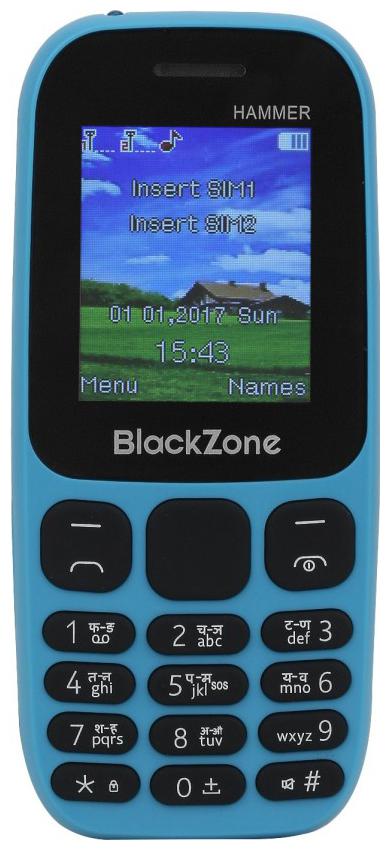 

BlackZone Hammer 1 8 inch Display features phone (BLUE)