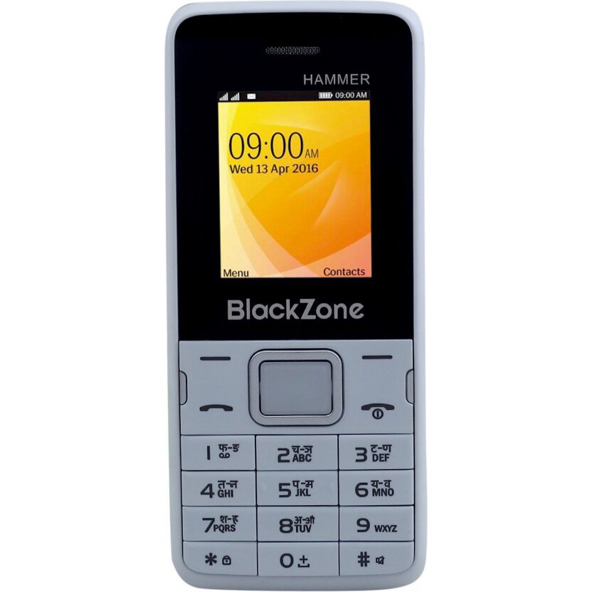 

BlackZone Hammer 1 8 inch Display features phone (WHITE)