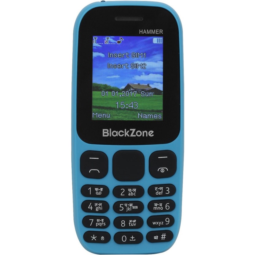 

BlackZone Hammer 1 8 inch Display features phone (BLUE)