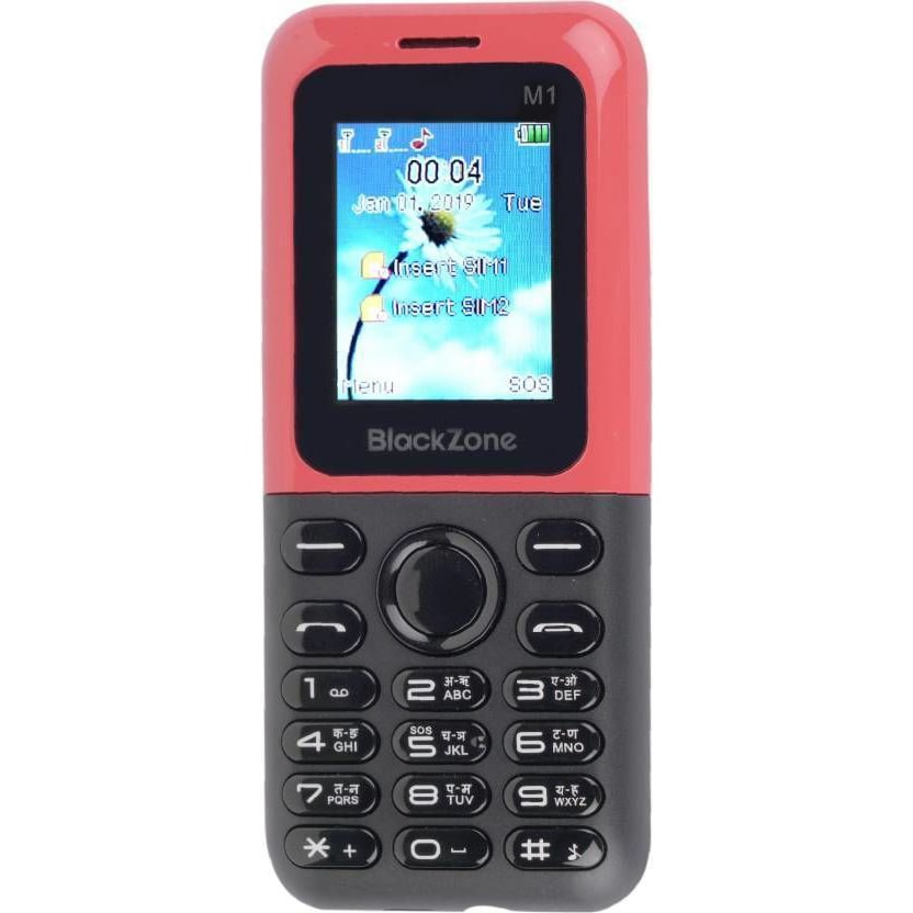 

BlackZone M1 1 8 inch Display features phone (RED BLACK)