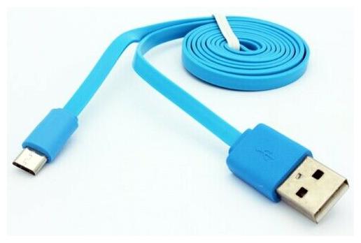 

Blue 3ft Flat Micro USB Cable Fast Charger Sync Power Wire Cord for CELL PHONES
