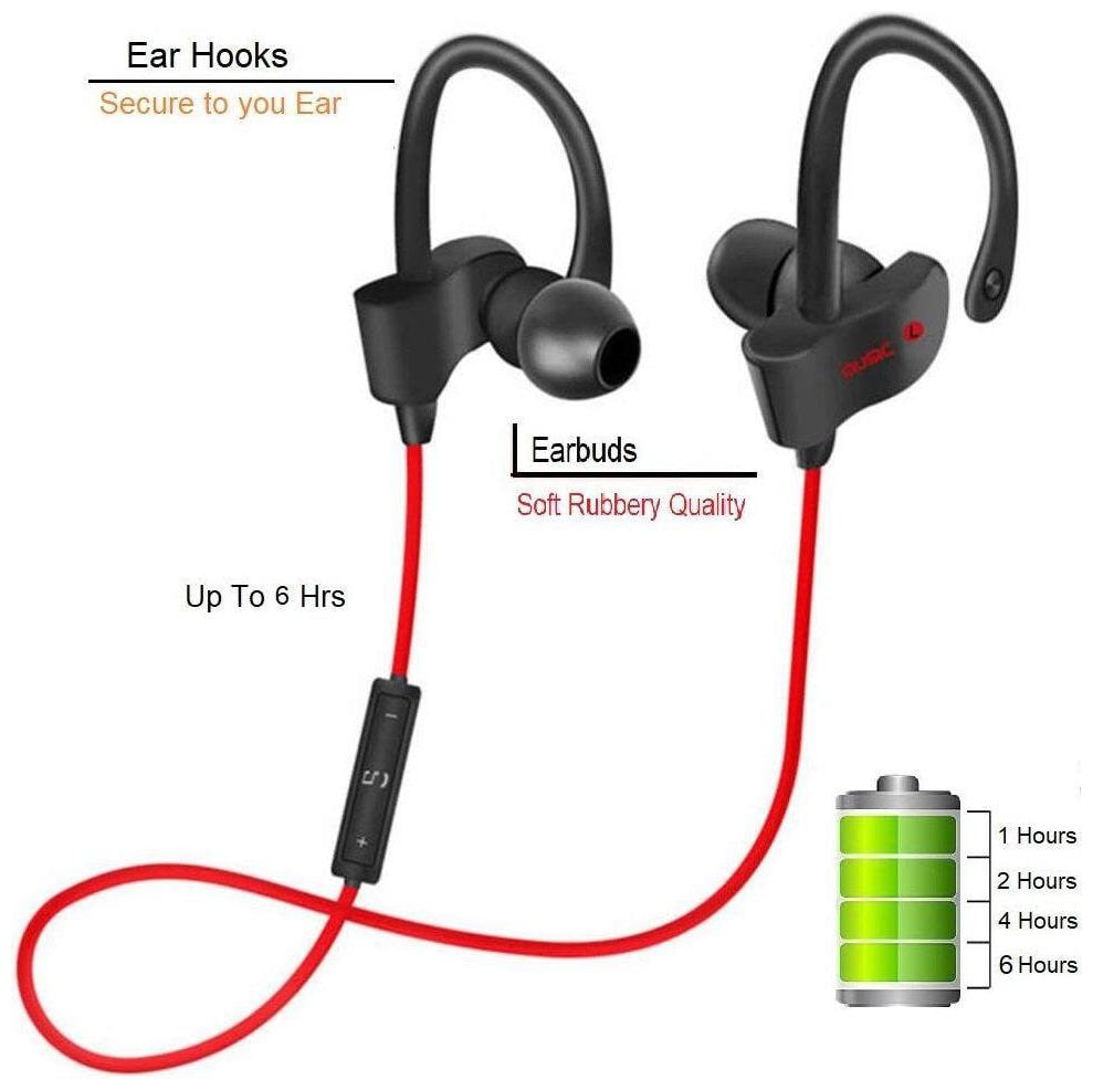 

Bluetooth 4 1 Sports Jogger Wireless Stereo Earphones For Running Jogging Gyming Compatible With All Android And IOS Smartphones By Sami