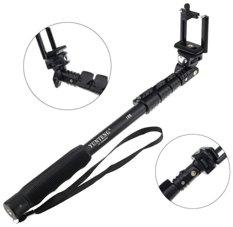 

Bluetooth Selfie Stick for Smartphones Action and Digital Camera (Black) BY CHG