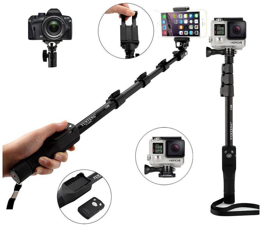 

Bluetooth Selfie Stick for Smartphones Action and Digital Camera (Black) BY CHG