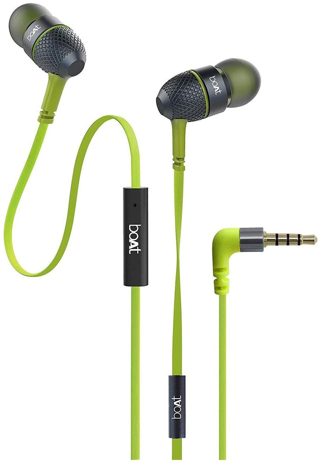 

boAt Bassheads 220 Super Extra bass with Mic In-Ear Wired Headphone ( Green )