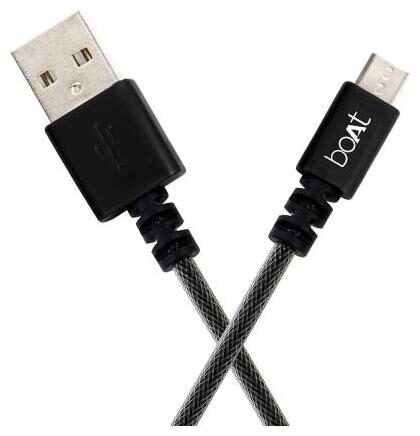 

boAt Data Charging Micro USB Cable ( 1 5 m Black )