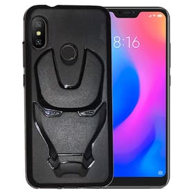 Bracevor Xiaomi Redmi Note 6 Pro Marvel Avengers Back Case Cover | Flexible Silicon Shockproof Black