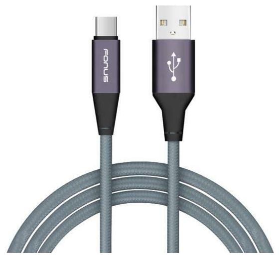 

BRAIDED GRAY 6FT LONG TYPE-C CABLE RAPID CHARGE USB WIRE I6S for SMARTPHONES