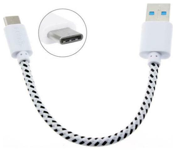 

BRAIDED SHORT TYPE-C CABLE RAPID CHARGE USB POWER WIRE W3B for SMARTPHONES