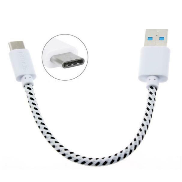 

BRAIDED SHORT TYPE-C CABLE RAPID CHARGE USB POWER WIRE W3B for SMARTPHONES