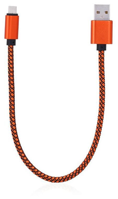 

BRIDGE Braided Nylon Short Micro USB Power Bank Charging Data Cable Oxidation Resistance for All Android Smartphone Devices (25 cm)