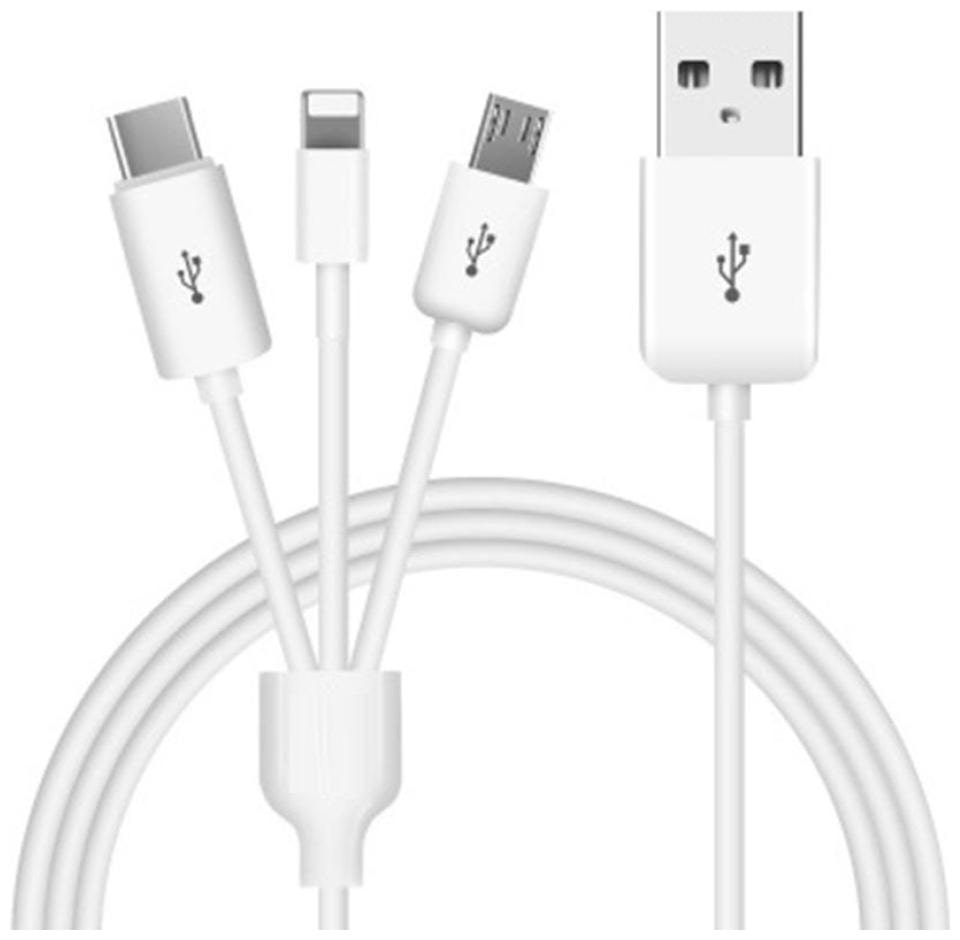 

Britney World 3 in 1 Charging Cable (Android IOS) Type C Lightning and Micro USB for Centric A2