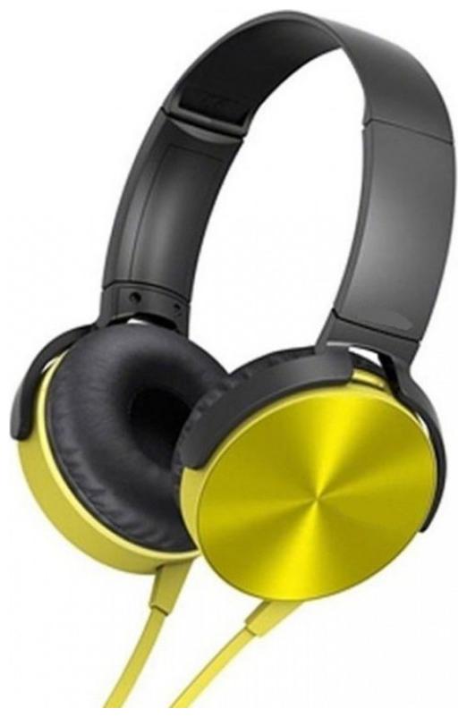 

BTK Trade XB-450 Over-Ear Wired Headphone ( Yellow Black )