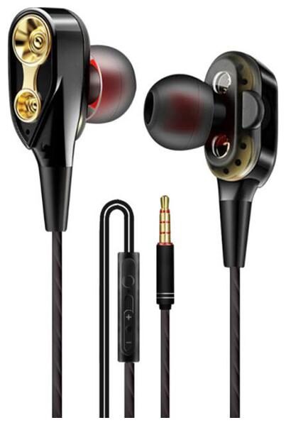 

BTK Trade Dual Driver DD-150 In-Ear Wired Headphone ( Black )