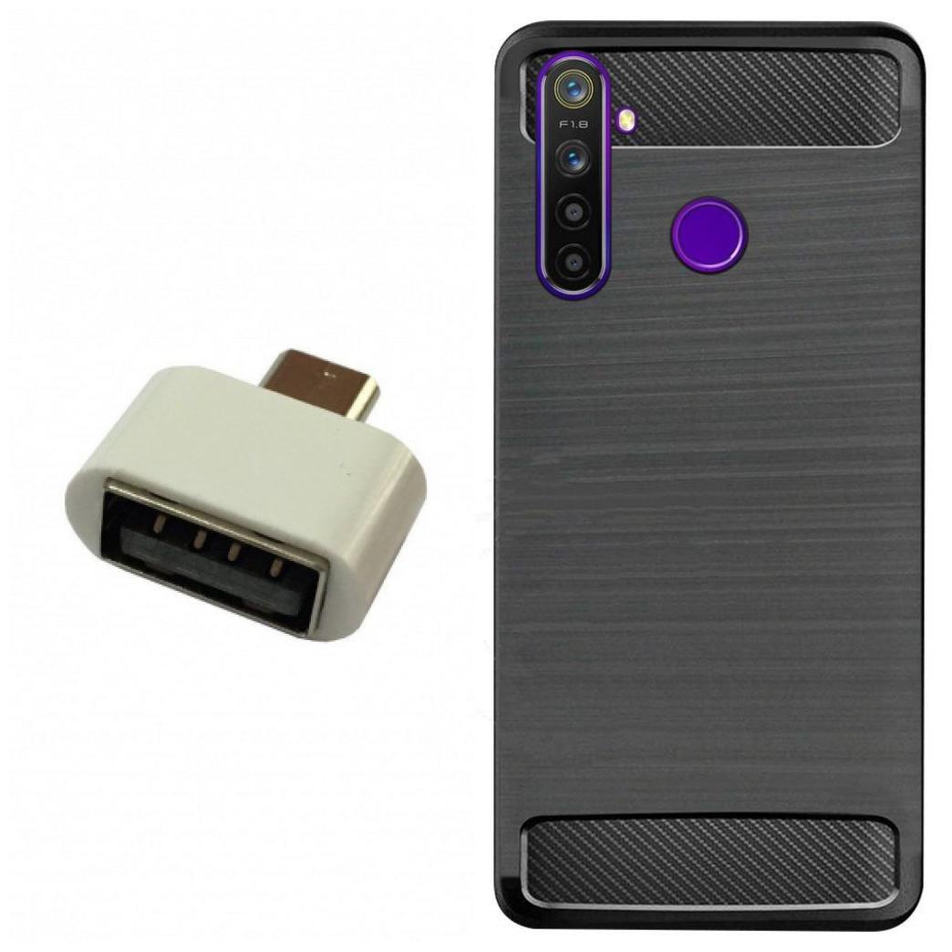 

C C Combo Realme 5s Premium Quality Back Cover With OTG (Black)