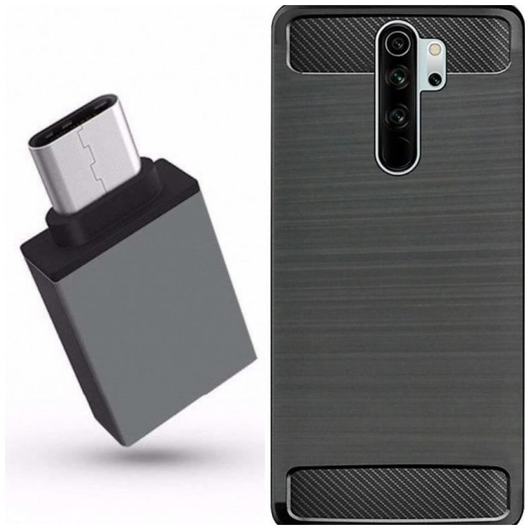 

C C Mi Redmi Note 8 Pro Premium Quality Back Cover With Type C OTG (Black)