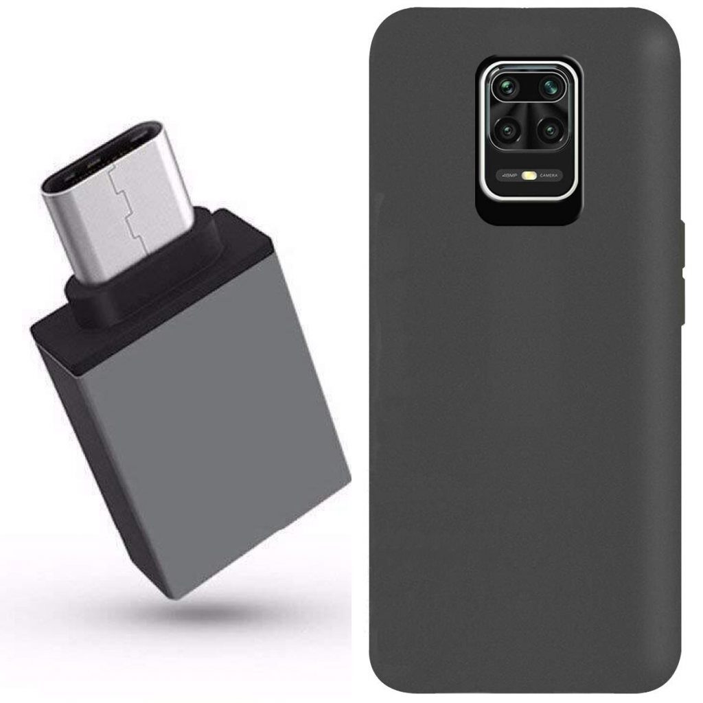 

C C Mi Redmi Note 9 Pro Max Protective Back Cover With Type C OTG