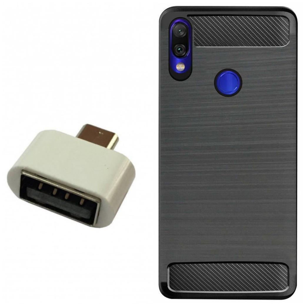 

C C Mi Redmi Y3 Premium Quality Back Cover With OTG (Black)