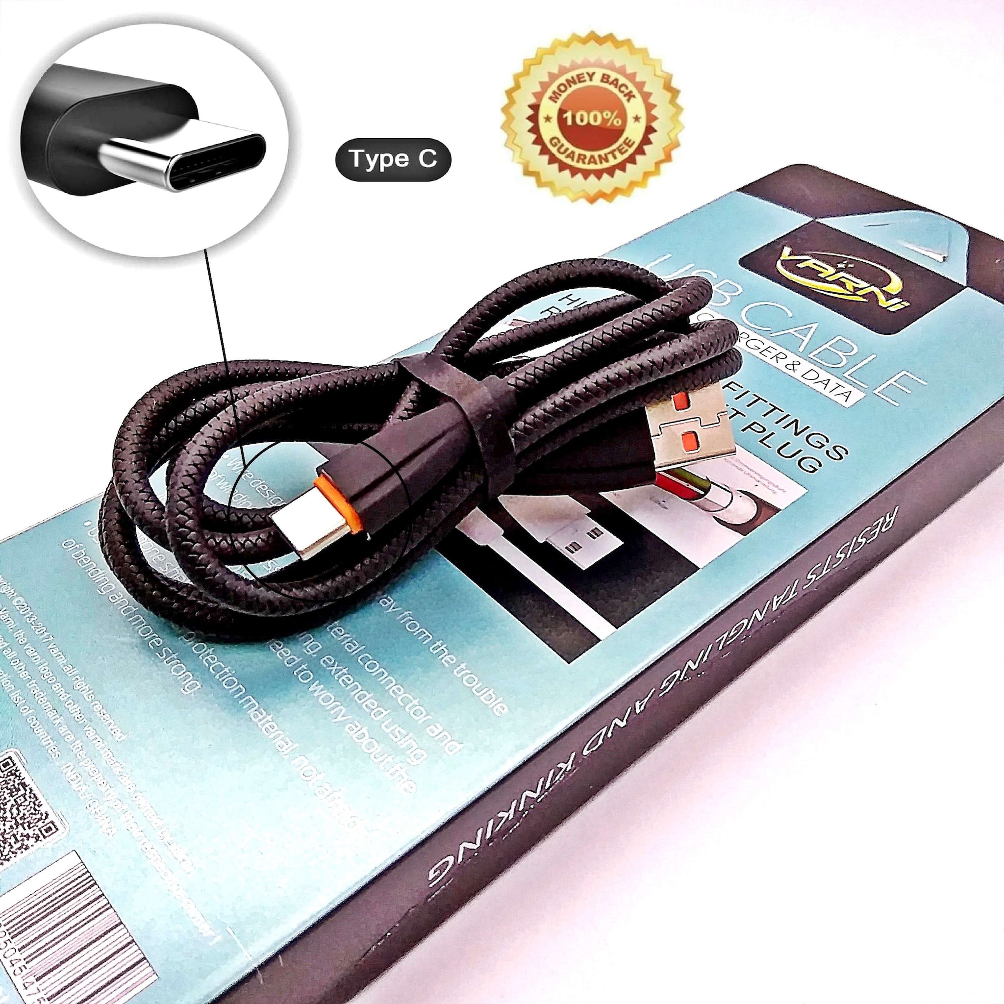

CAPNICKS Data Charging Type-C Cable ( 1 M White )